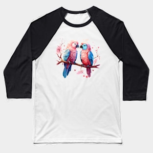 Valentine Kissing Falcon Bird Couple Baseball T-Shirt